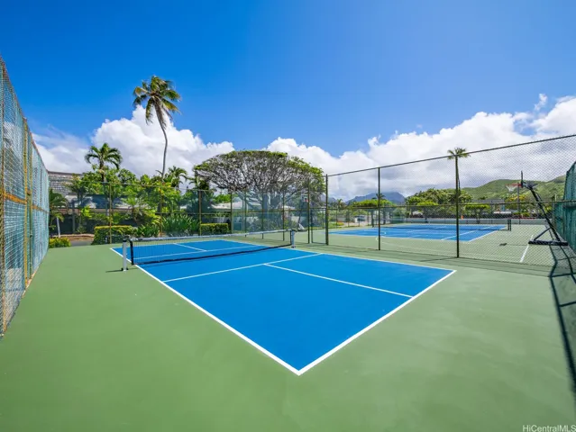 Enjoy convenient access to the community pickleball and tennis courts, located directly across from the home.