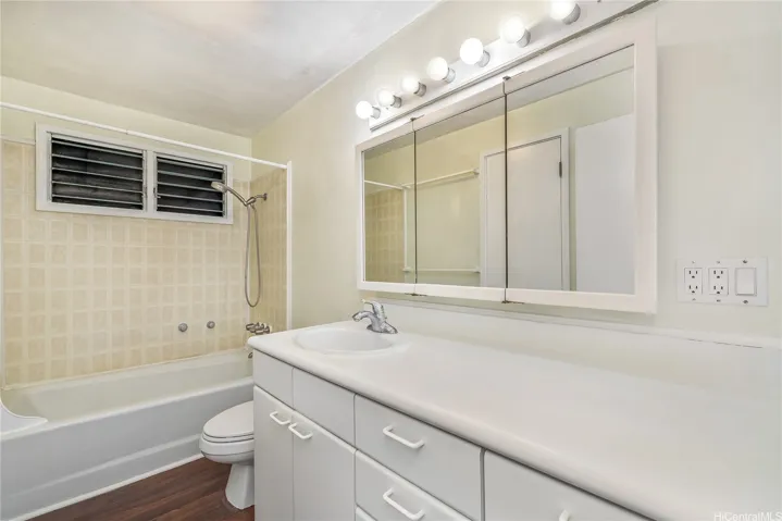 Hallway bath.