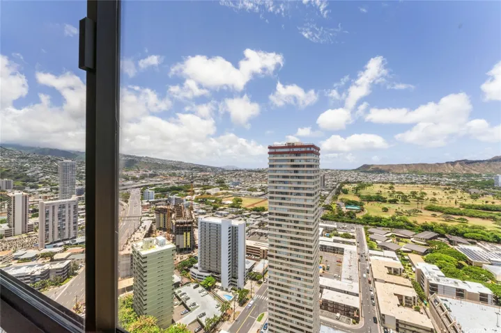 Take in stunning views of the city and mountains from the 37th floor.