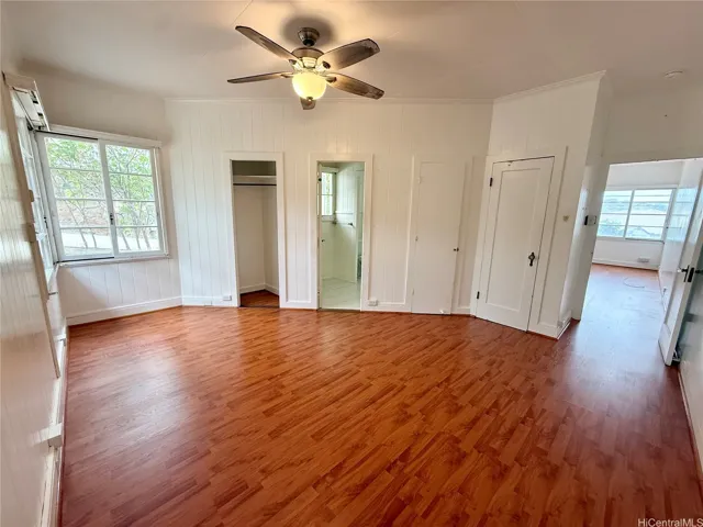 Multiple closet spaces for everyday convenience.