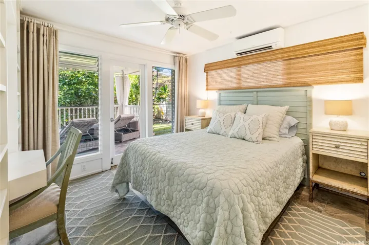 Bedroom 2 on main level. Built-in desks in all bedrooms.