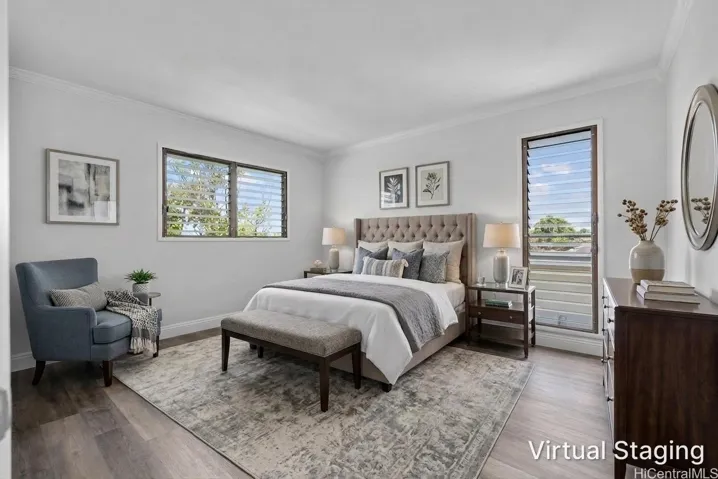 Primary Bedroom - virtually staged.