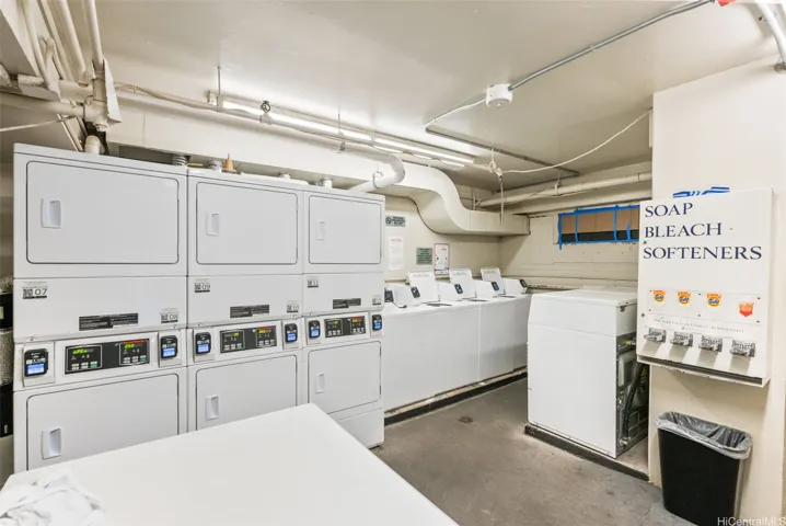 Large community laundry area.