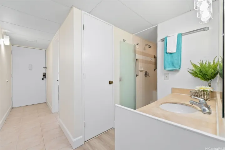 Separate toilet room and furo style tub and shower room.