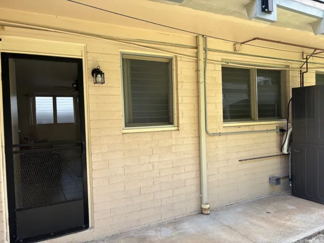 Dryer hook up and back door