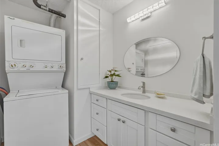 Upgraded bath includes your washer/dryer.