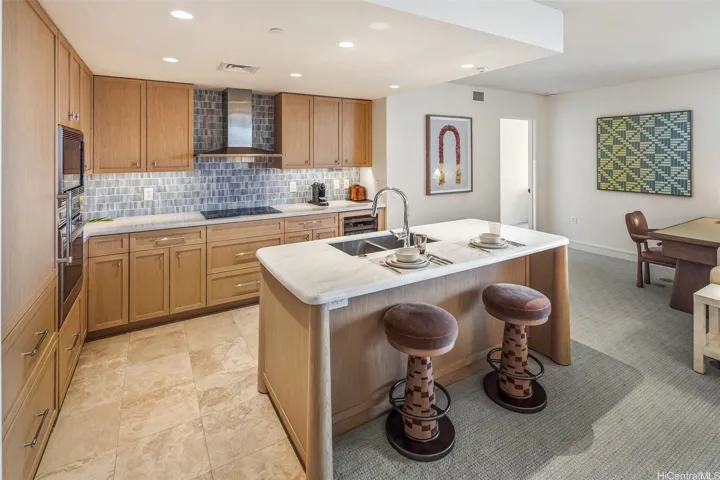 Open floorplan with fabulous kitchen renovation.