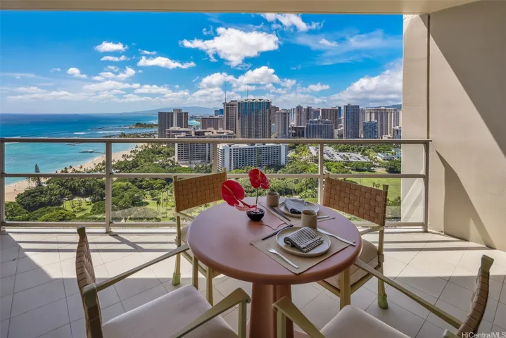 Private lanai seamlessly opens from the living room area.