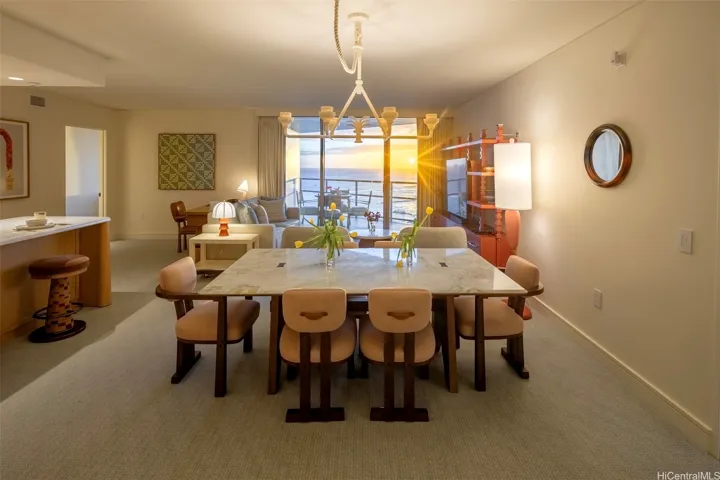 Warm, contemporary, and sophisticated this unit #3103 Ka La'i is eligible for rentals through the hotel rental pool.