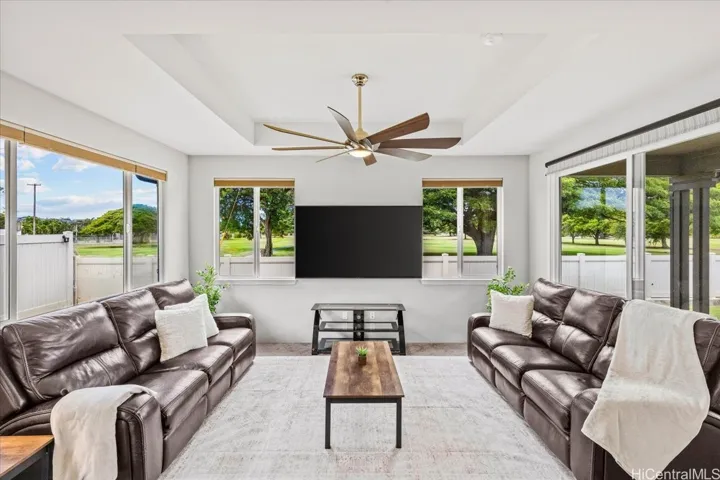 The living areas are framed by the Barber's Point Golf Course greens