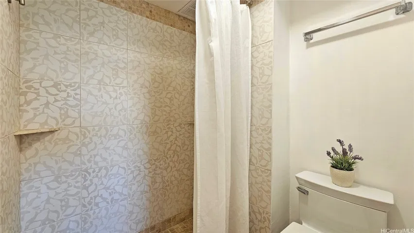 Remodeled shower stall.