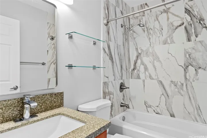 There's a total of 3 and 1/2 bathrooms