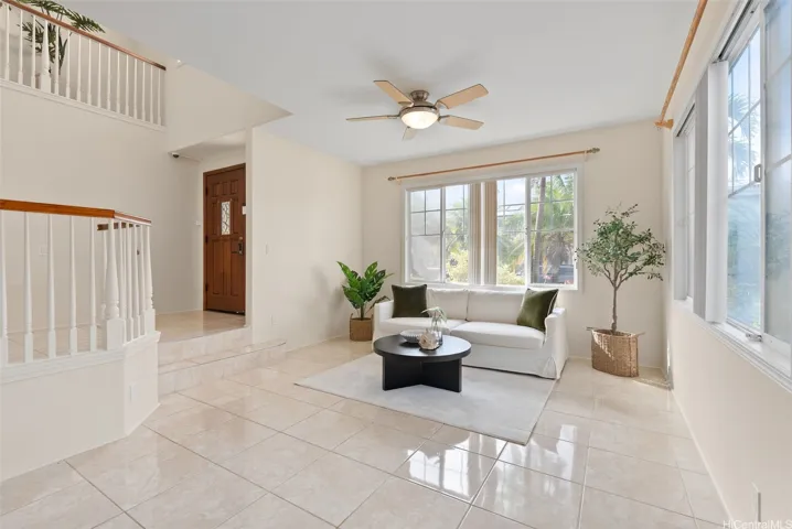 The front living room offers plenty of space for everyday use or entertaining guests.
