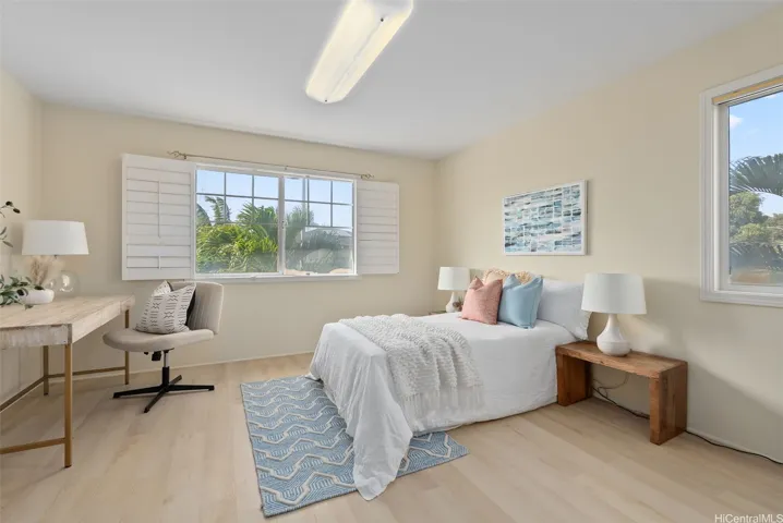 This flexible room can be used as a bedroom, home office or guest room.