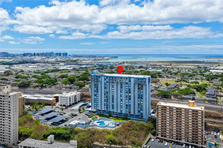 Aerial View of the building & Ocean & Waikiki