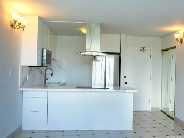 Completely renovated Kitchen with Acrylic Cabinets & top of the line stainless steel appliances