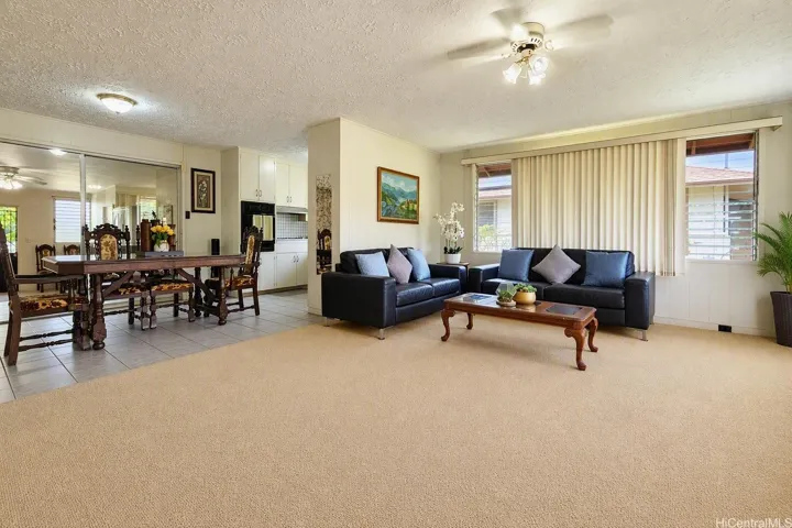 Enhanced photo - Living/dining area