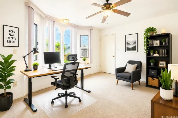 Downstairs 1st bedroom or office - Virtually staged