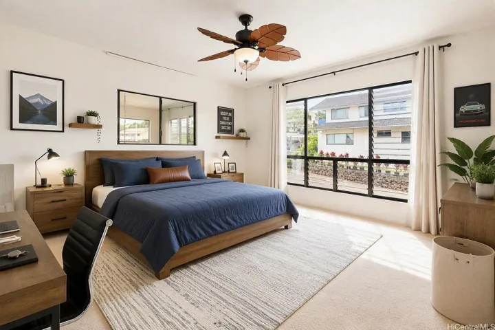 Upstairs 1st bedroom - Virtually staged