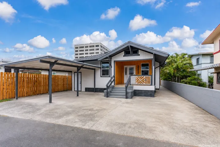 Beautifully remodeled home in the heart of Liliha. Level lot with parking.
