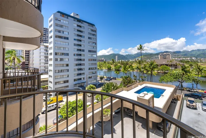View of the pool from the lanai