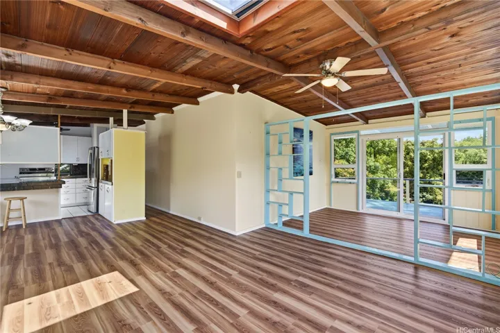 Front door entry leads to the main living areas and the lanai.