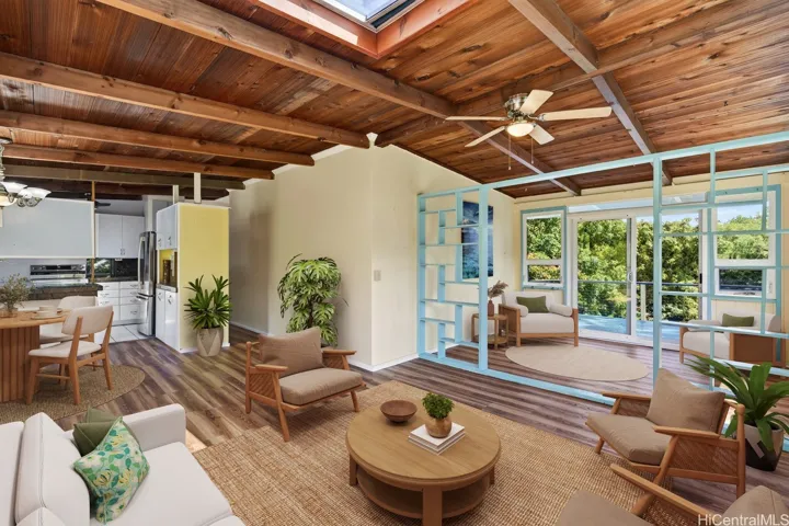 Front door entry leads to the main living areas and the lanai.(photo enhanced).