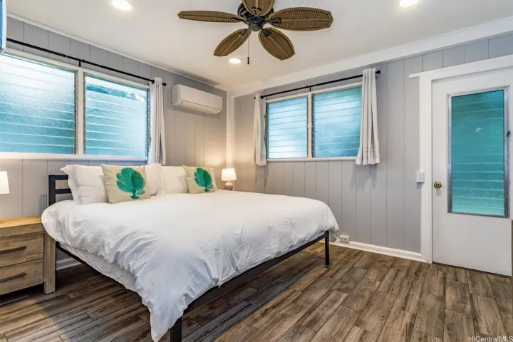 Bedroom with access to backyard