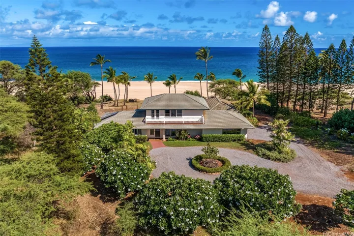 5.9 acre oceanfront estate on Papohaku Beach on the West coast of Molokai.