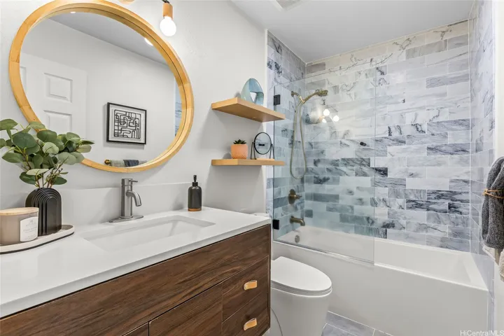 2nd full bathroom upstairs. Nicely updated.