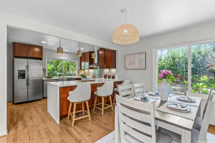 Open kitchen with modern finishes.