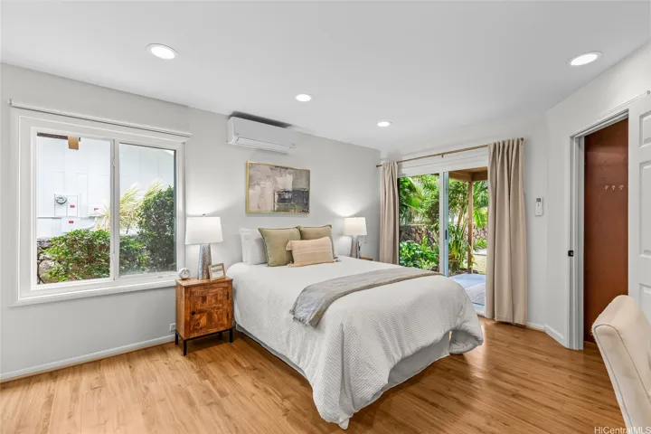 Main level bedroom with patio/back yard access. Every room has a split AC.