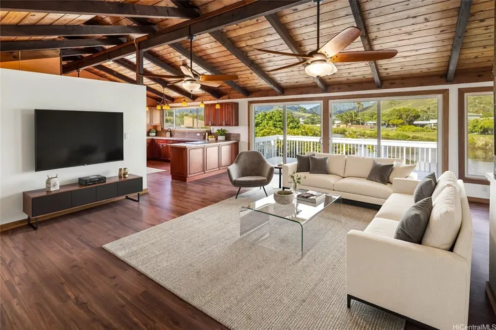 Enhanced Upstairs Living room with amazing views