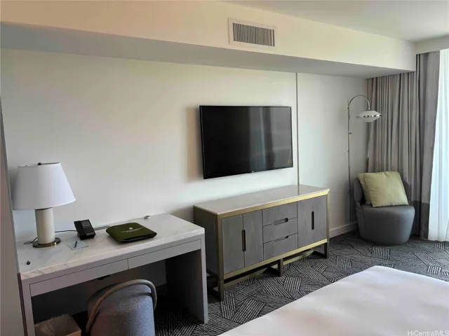 Desk and TV