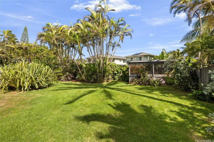 Landscaped and with a chicken coup.