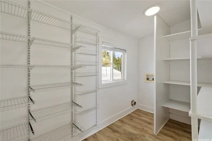 Upstairs pantry w/ laundry hookup.