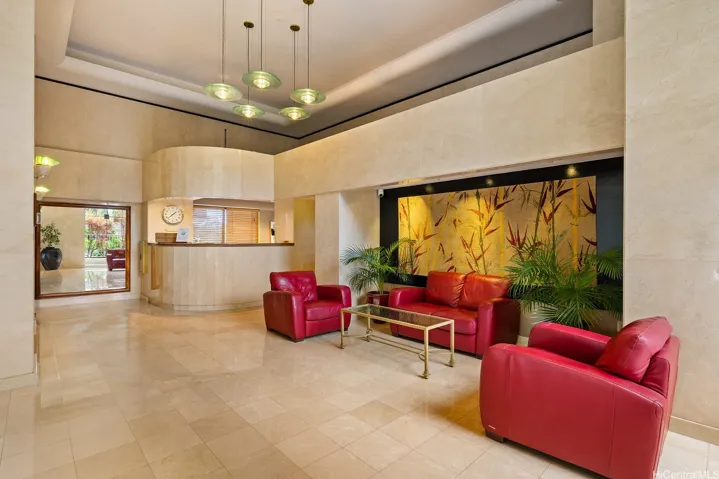 Elegant lobby with 24 hour security/concierge.