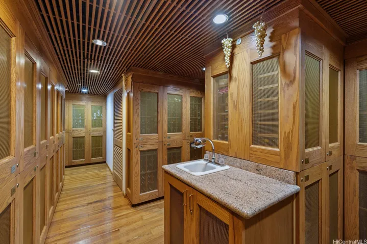 For the wine lovers your private secured wine locker and wet bar.