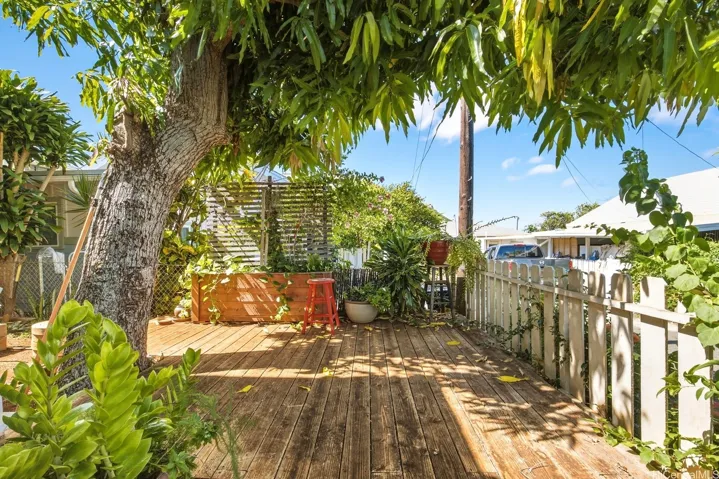 Deck Area on South East Side of Property with Mango Tree