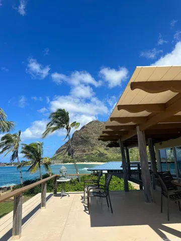 Makaha Beach from upstairs deck.