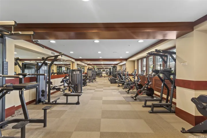 Well appointed gym, get your workout on!