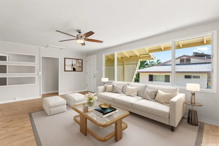 Enhanced & Virtually Staged living area