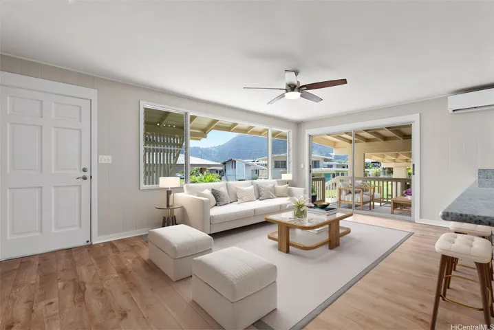 Enhanced & virtually staged living area