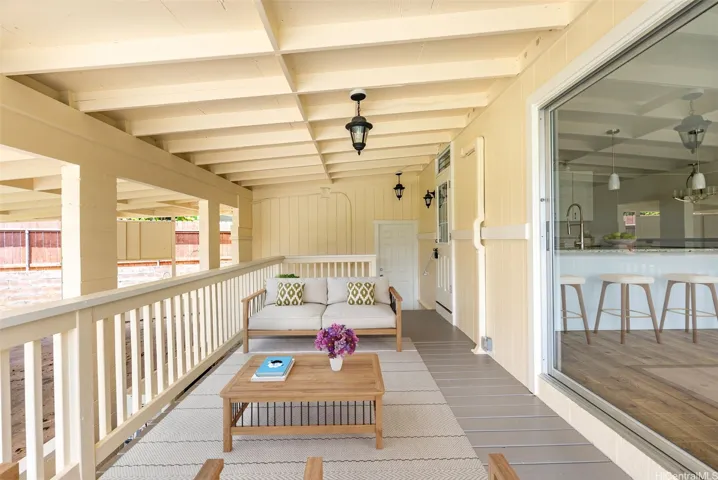 Enhanced & Virtually staged Patio/Deck off living area