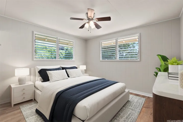 Enhanced & Virtually Staged Primary Bedroom