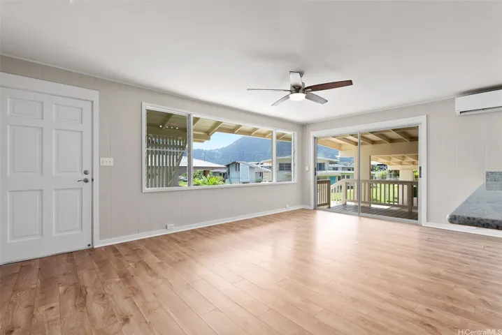 living area that opens to the patio/deck