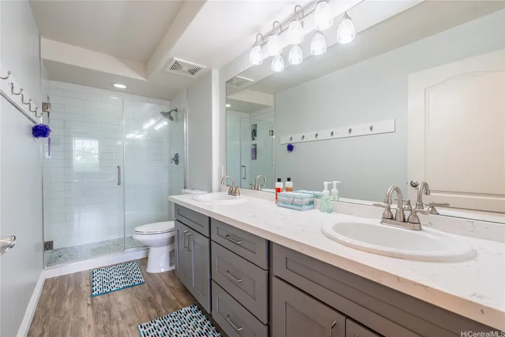 Remodeled Primary Bath with Shower Stall
