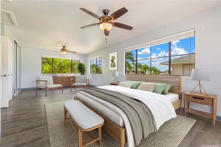 Enhanced. Extra large primary bedroom