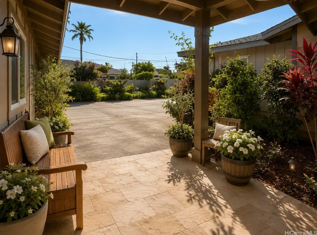 relaxing covered lanai