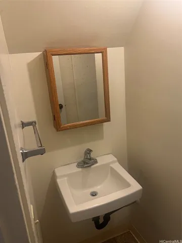 Half bath by living room